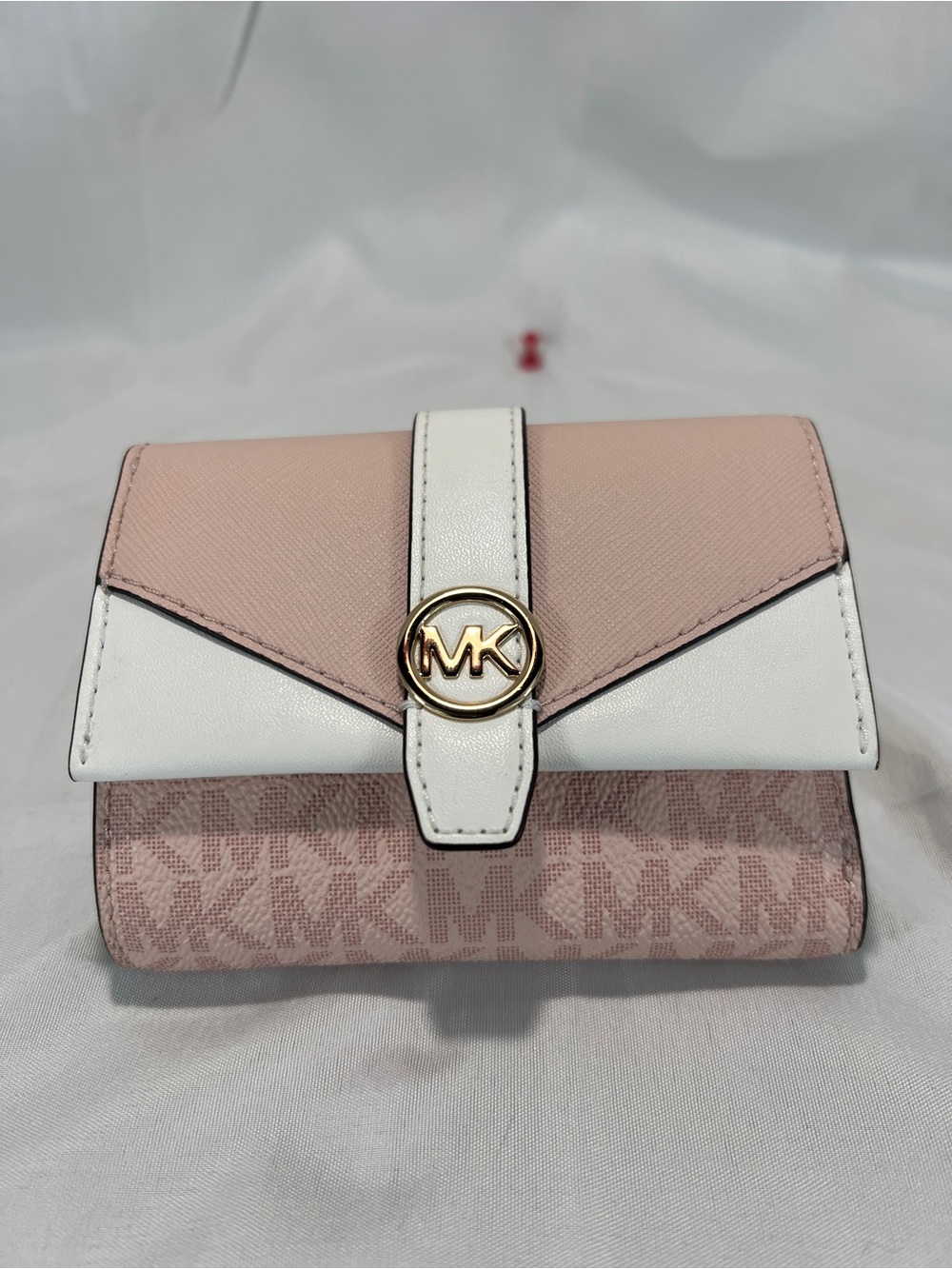Michael Kors Cecily Soft Leather Shoulder Bag + Matching MK Wallet Pink Set - Picture 13 of 16